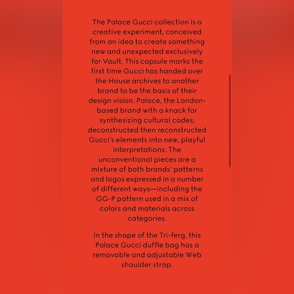 GUCCI X PALACE Triferg Canvas GG-P Duffle Bag - Picture 13 of 17